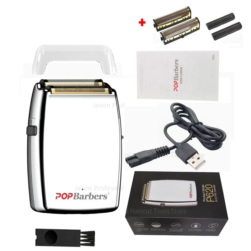 11000 RPM P620 Electric Men's USB Double Foil Shaver Hair Clipper