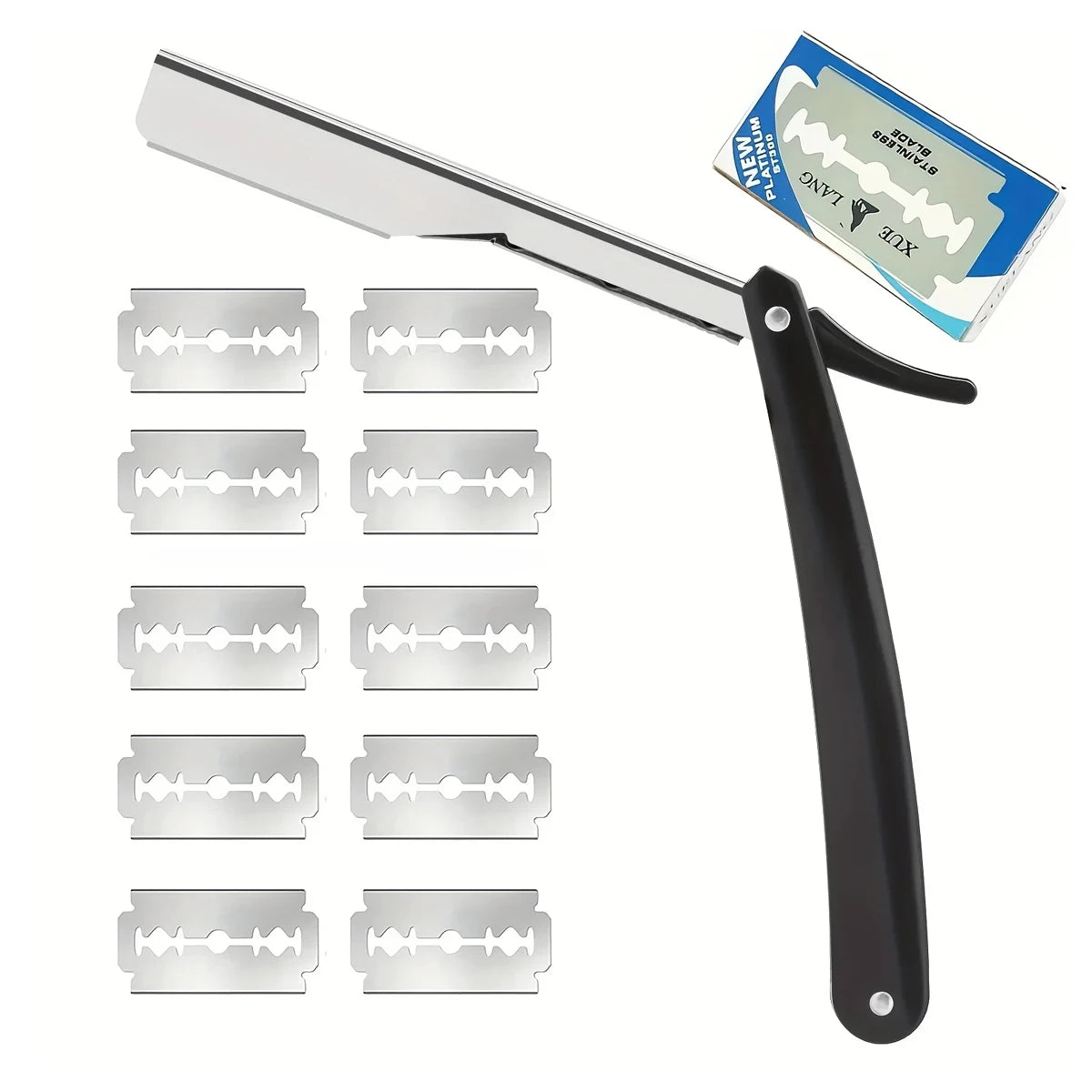 1-10PCS: Stainless Steel Manual Shaving Razor kit