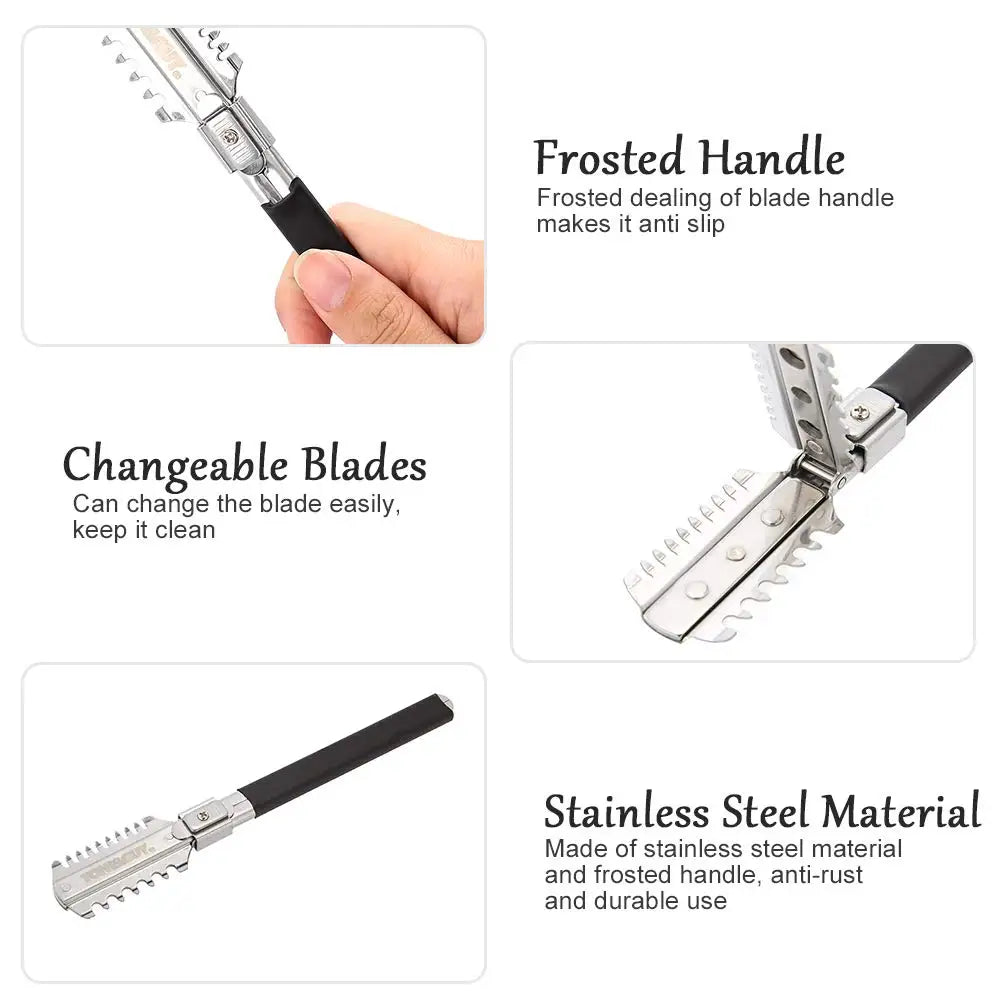Manual Double-Edge Shaving Razor Blade Hair Cutting Tools