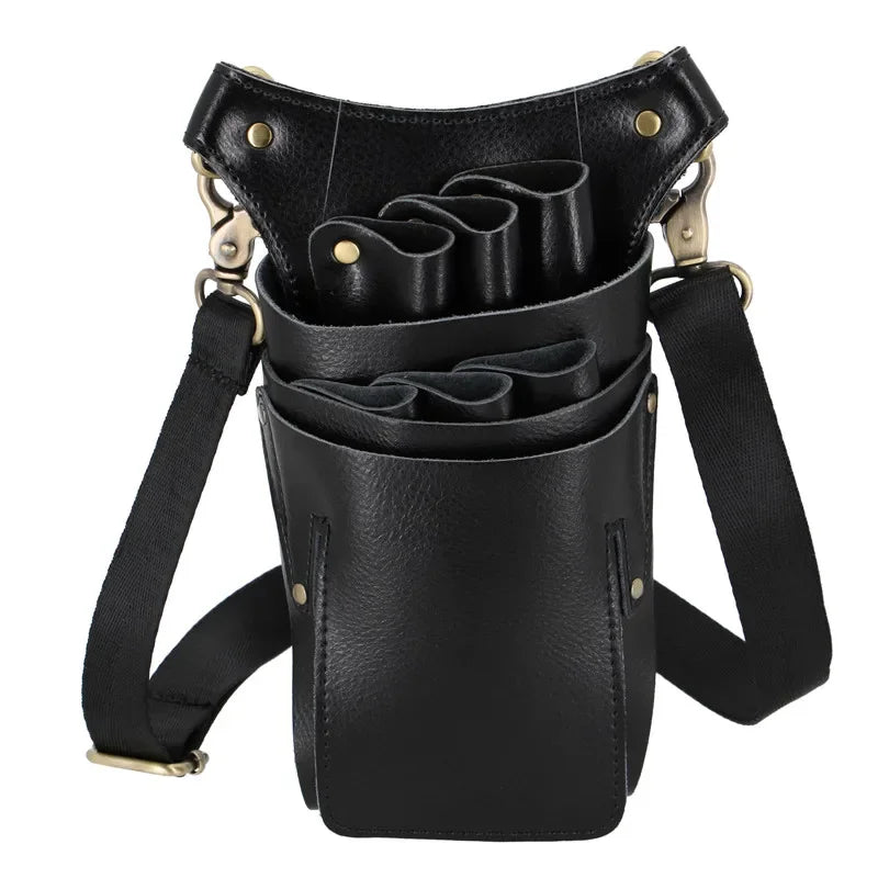 6 Pocket Shear Cowhide Scissors Storage Holster