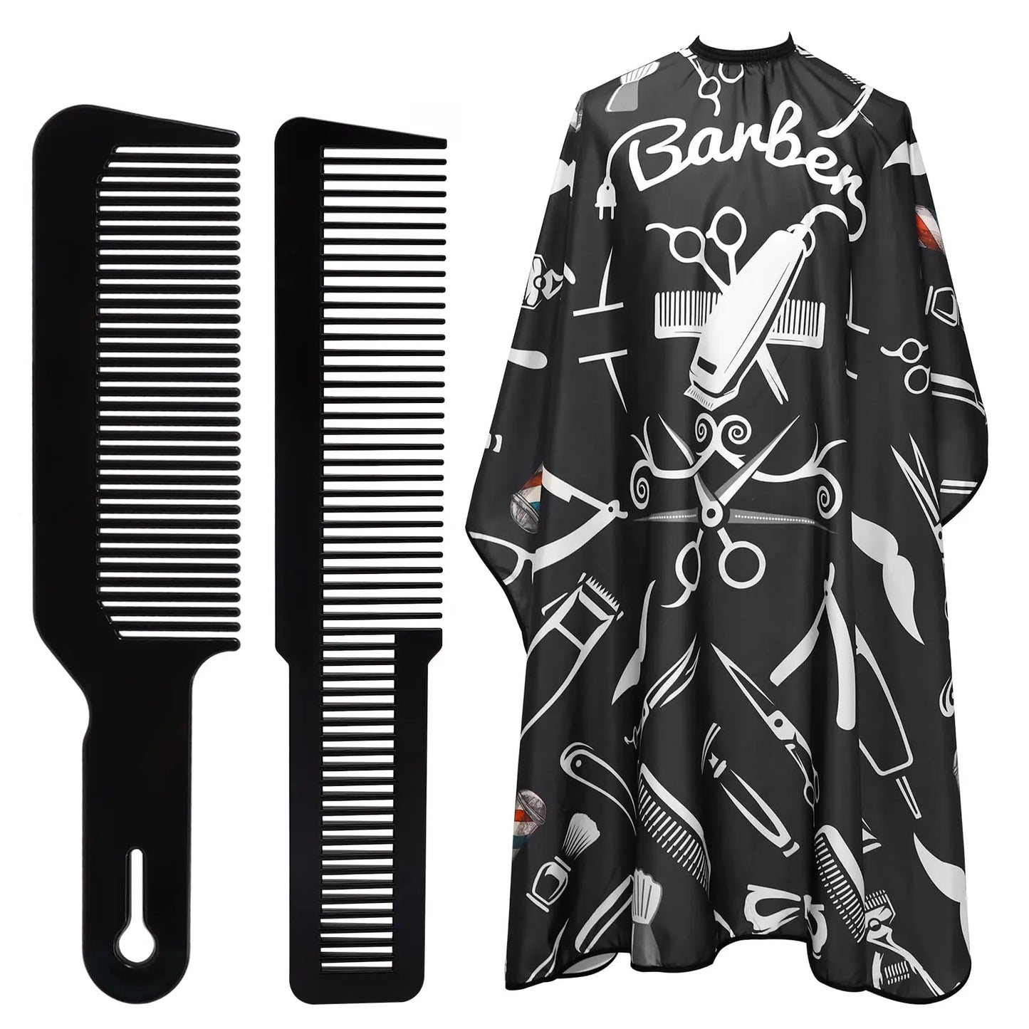 3PCS: Barber Hair stylist Grooming Comb ,Cape Kit Accessories