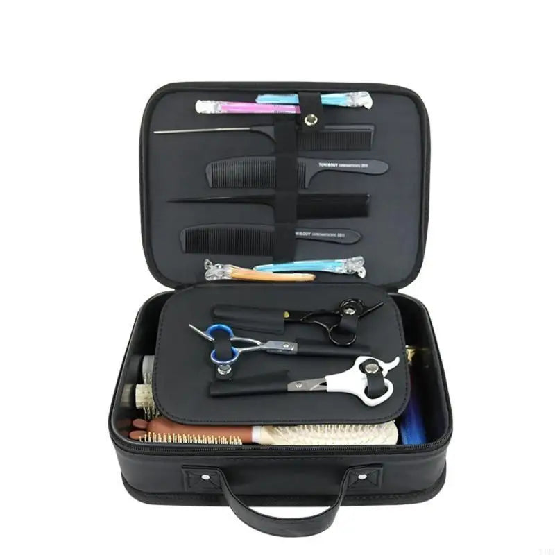 Black Multifunctional Travel Hair Salon Storage Case T4MB