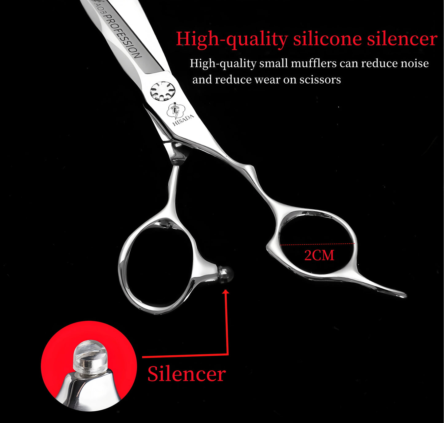 HISADA 6/6.5/7 inch Stainless Steel Professional Hairdressing Scissors