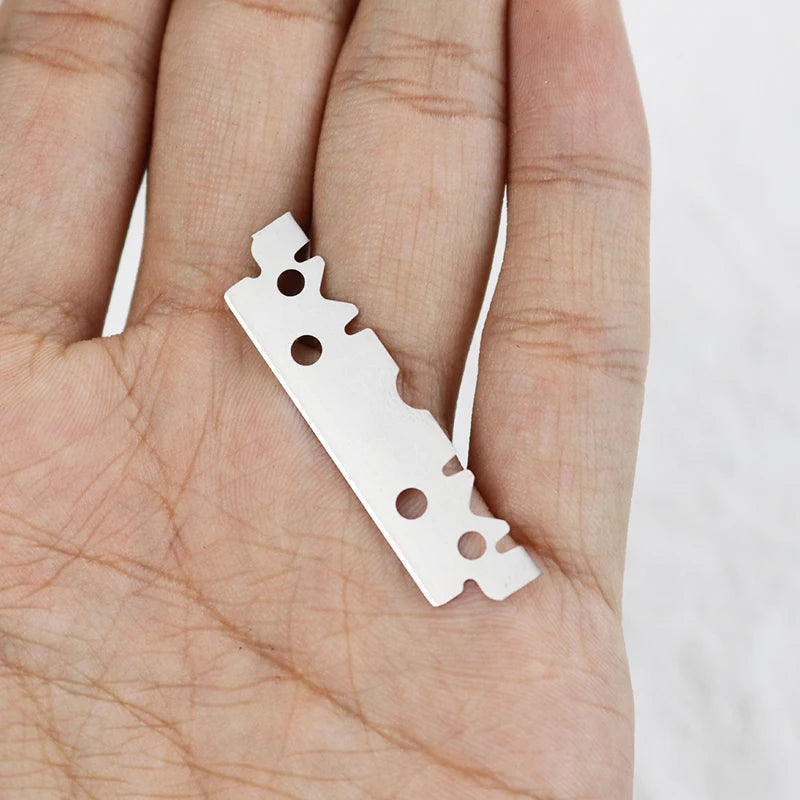 100PCS: Single-sided Stainless steel manual shaving blades