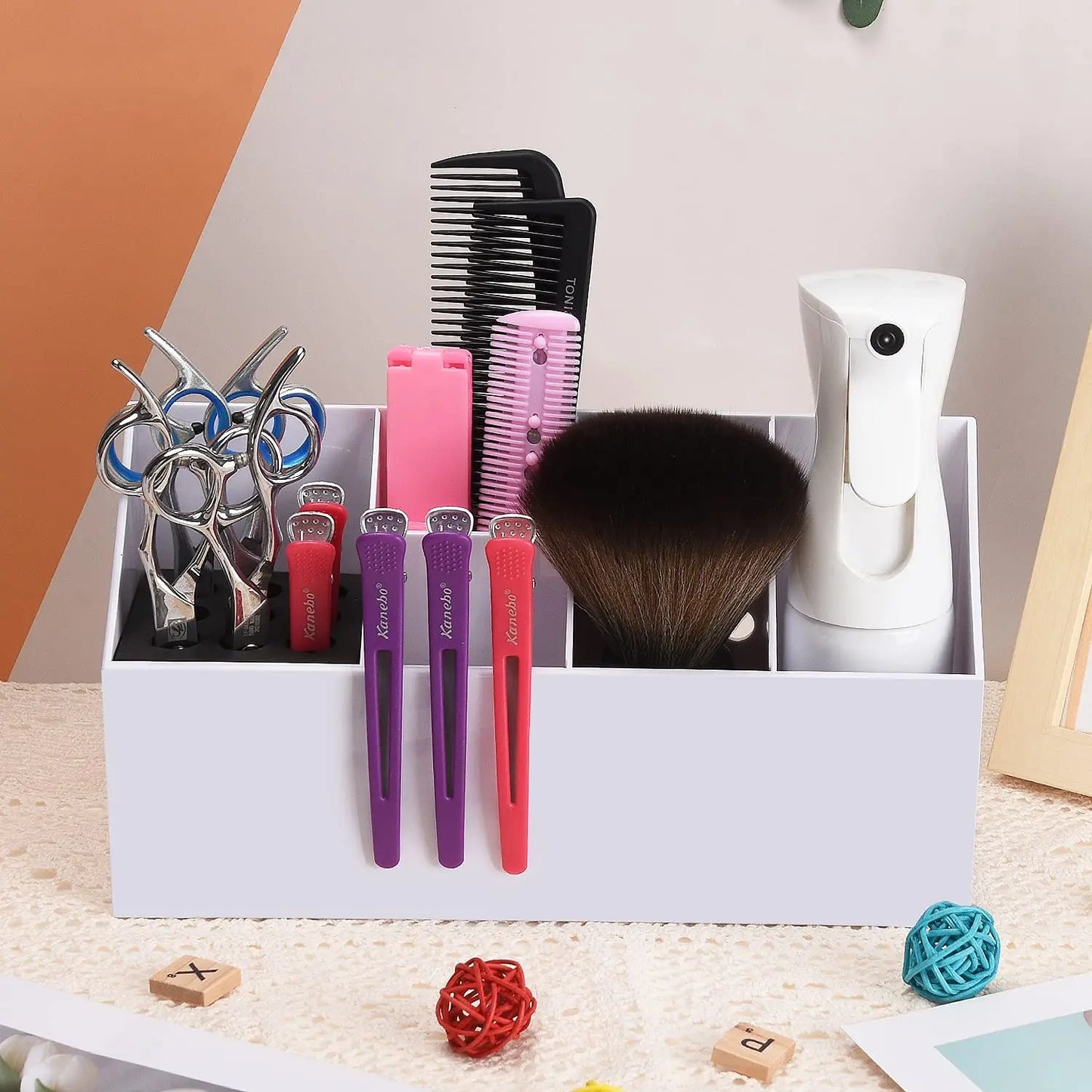Multifunctional Haircut Storage Comb ,Clips ,Bottle Rack and, Scissor Organizing kit