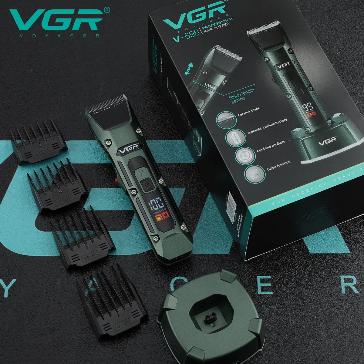 VGR V-696 Popular Salon Barber Cordless Electric Hair clipper’s