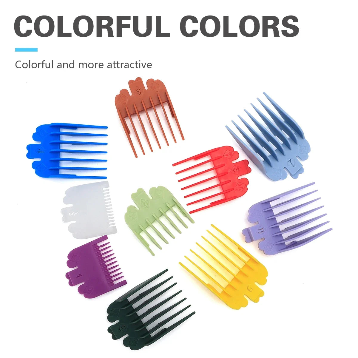10Pcs: Universal Hair Clipper Limit Attachable Combs Replaceable Guards