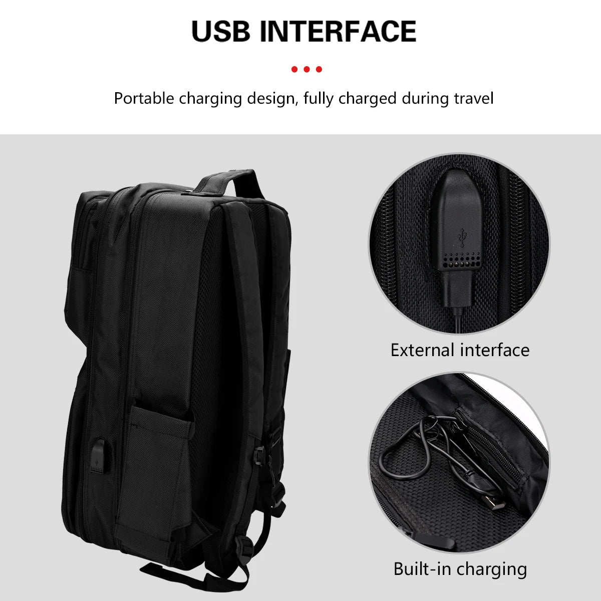 Black Barber Hair Clipper ,Hair Brush Organizer Travel Bag