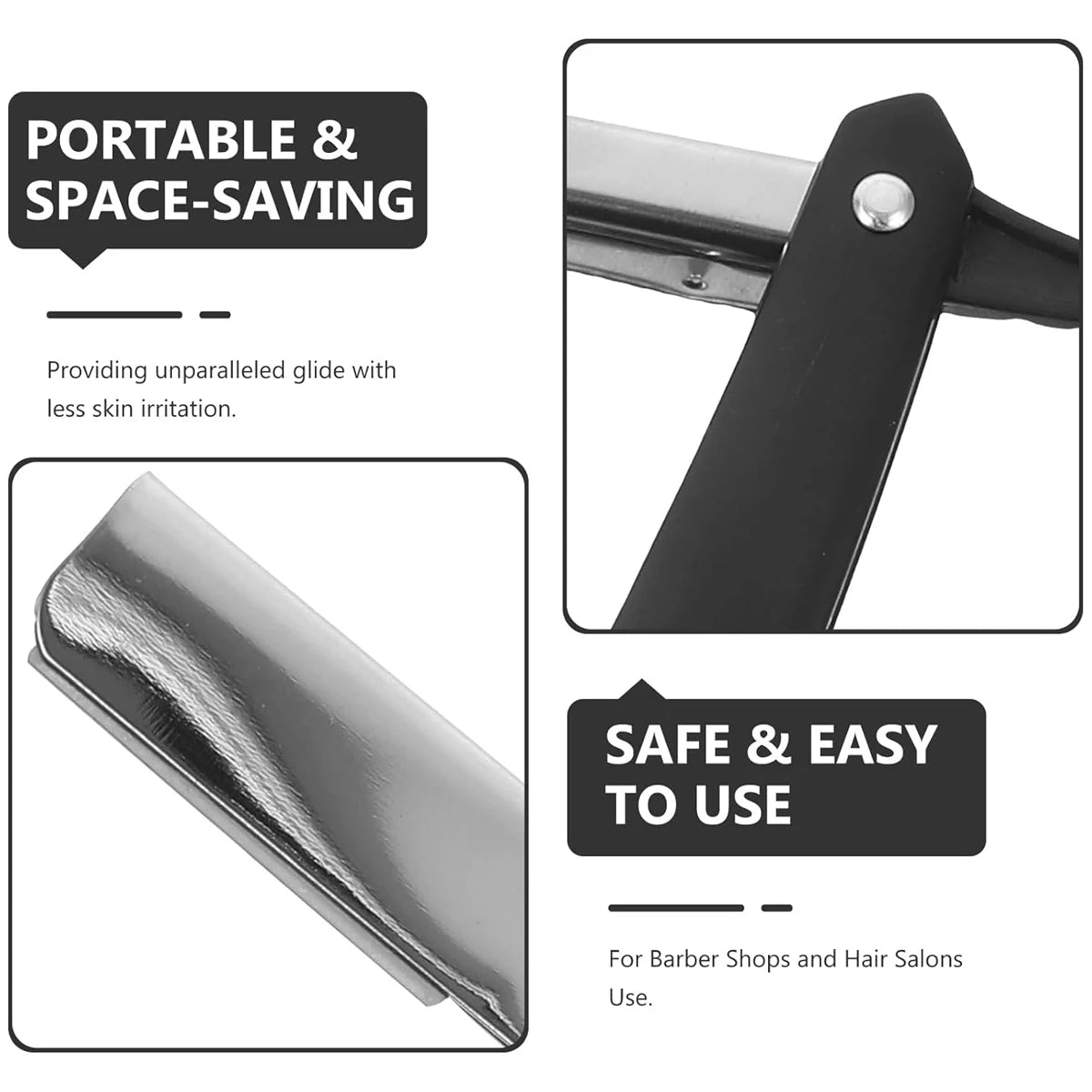 1-10PCS: Stainless Steel Manual Shaving Razor kit