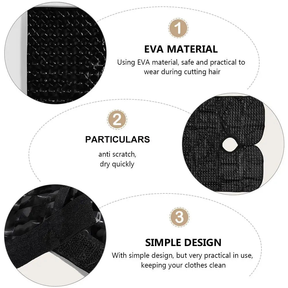 Black Plastic Hairdressing Apron Barber Gown