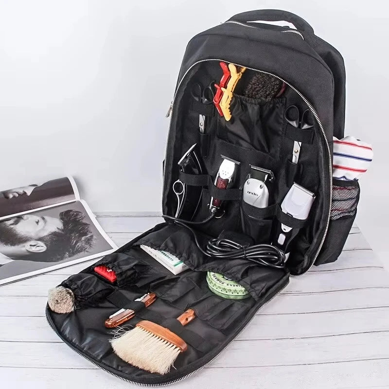 Portable Polyester Barber Backpack w Large Capacity