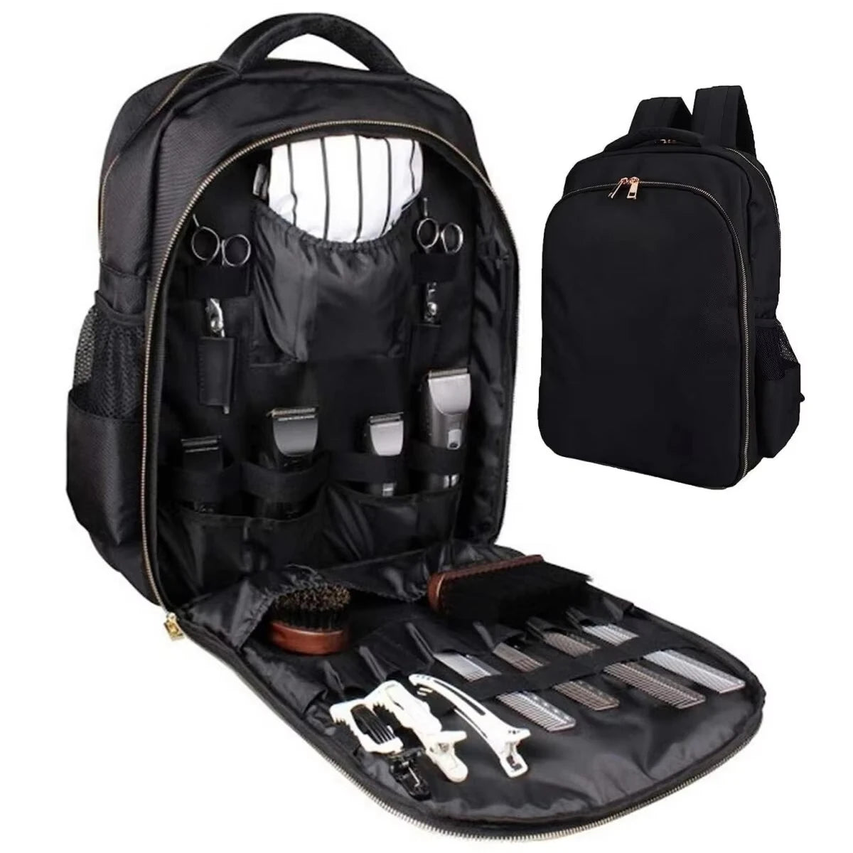 Portable Polyester Barber Backpack w Large Capacity
