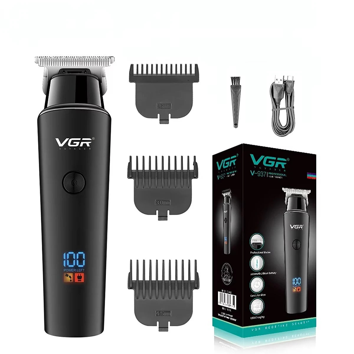 Cordless USB VGR Adjustable Hair trimmer