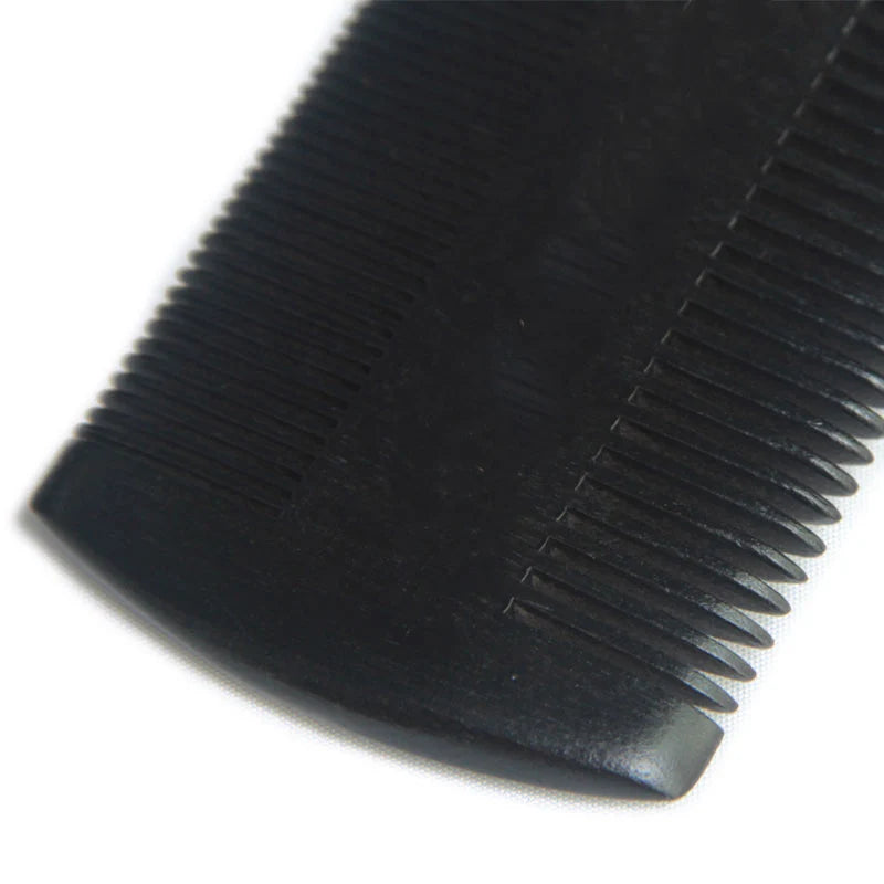 2PCS: Pocket Wooden Leather Beard Comb Kit