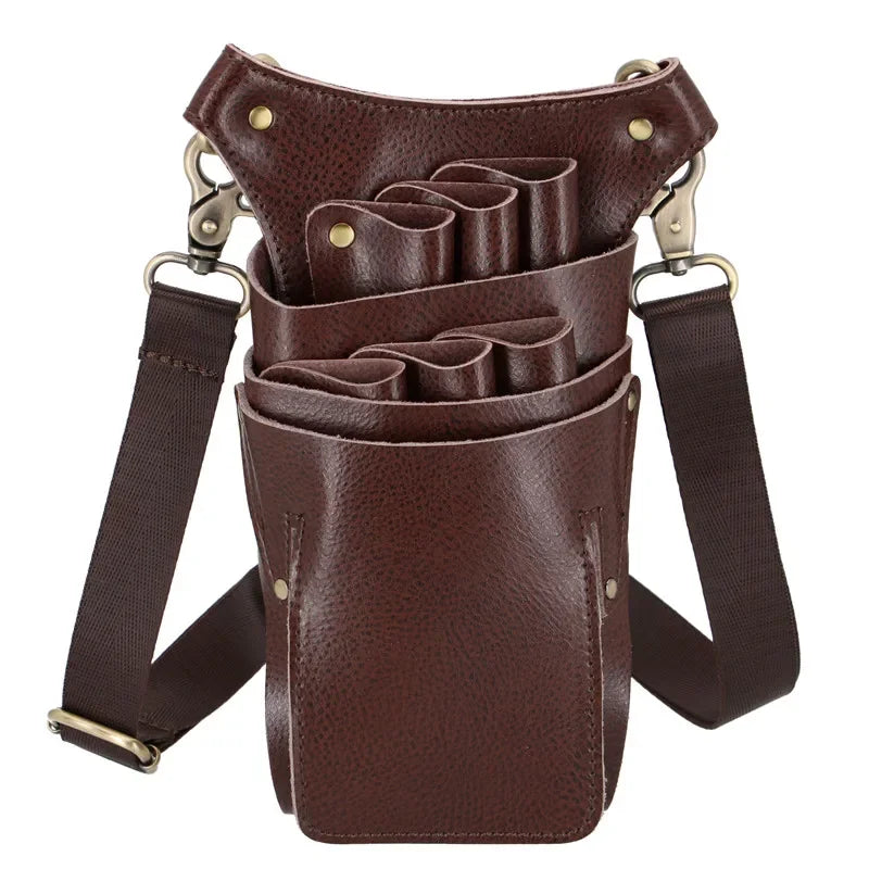 6 Pocket Shear Cowhide Scissors Storage Holster