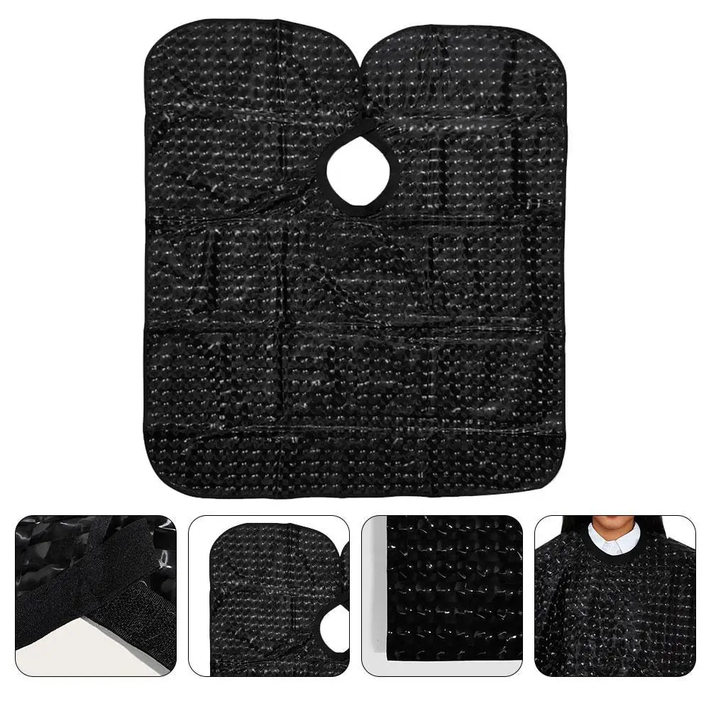 Black Plastic Hairdressing Apron Barber Gown