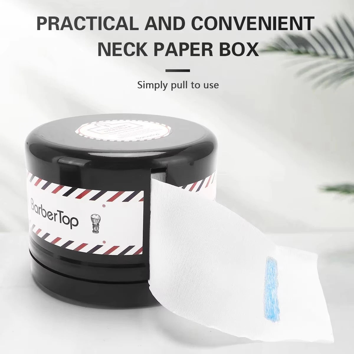 Black Disposable Neck Strip Roll , Collar Tape Storage Box
