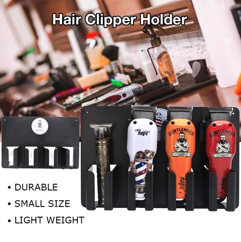 Barbershop Wall-Mounted Electric Clippers Storage Rack