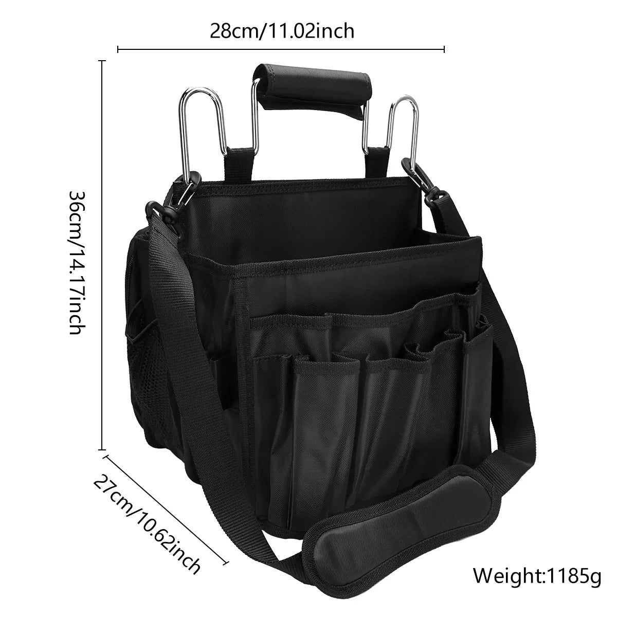 Nylon Multifunctional Black Cosmetic Storage Waist Bag