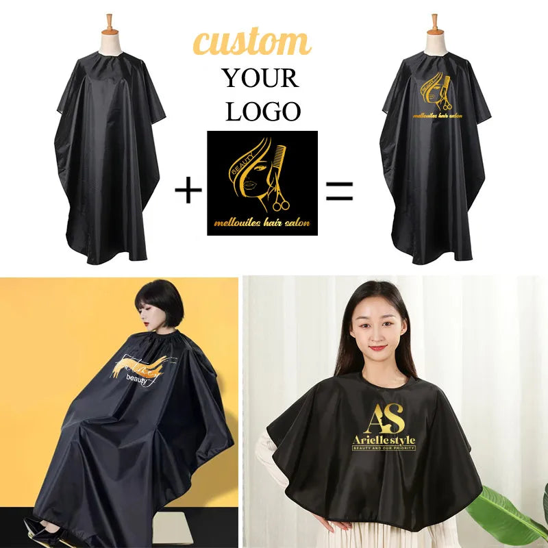 3PCS: Hair Salon Waterproof Custom Logo Apron Cape
