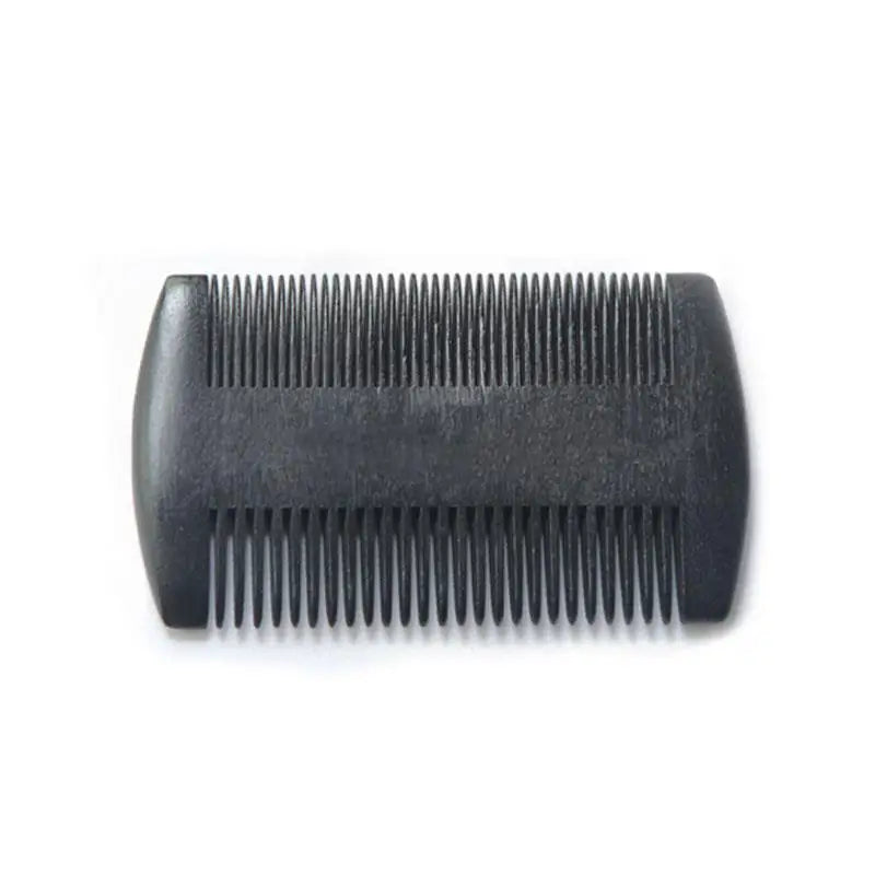 2PCS: Pocket Wooden Leather Beard Comb Kit