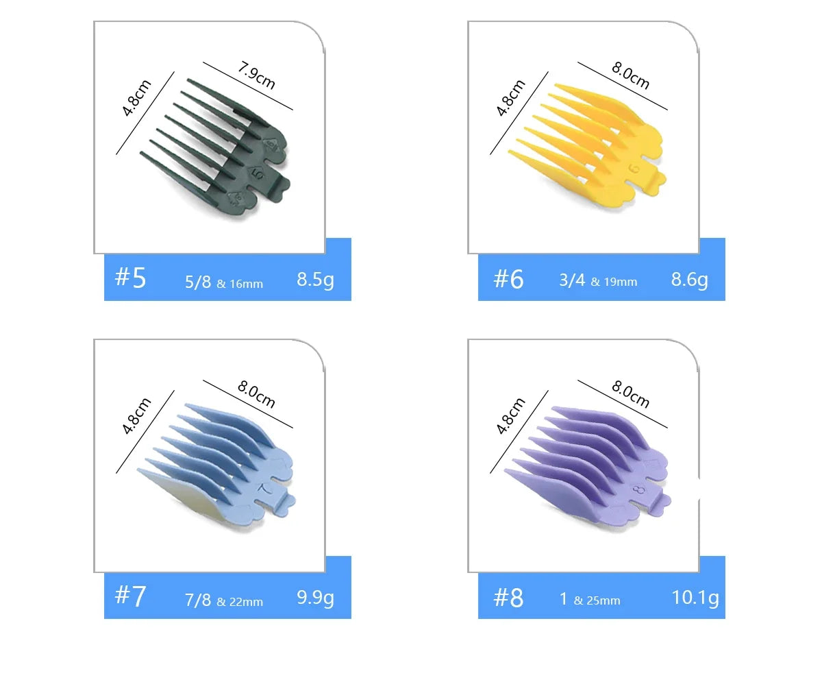 10Pcs: Universal Hair Clipper Limit Attachable Combs Replaceable Guards