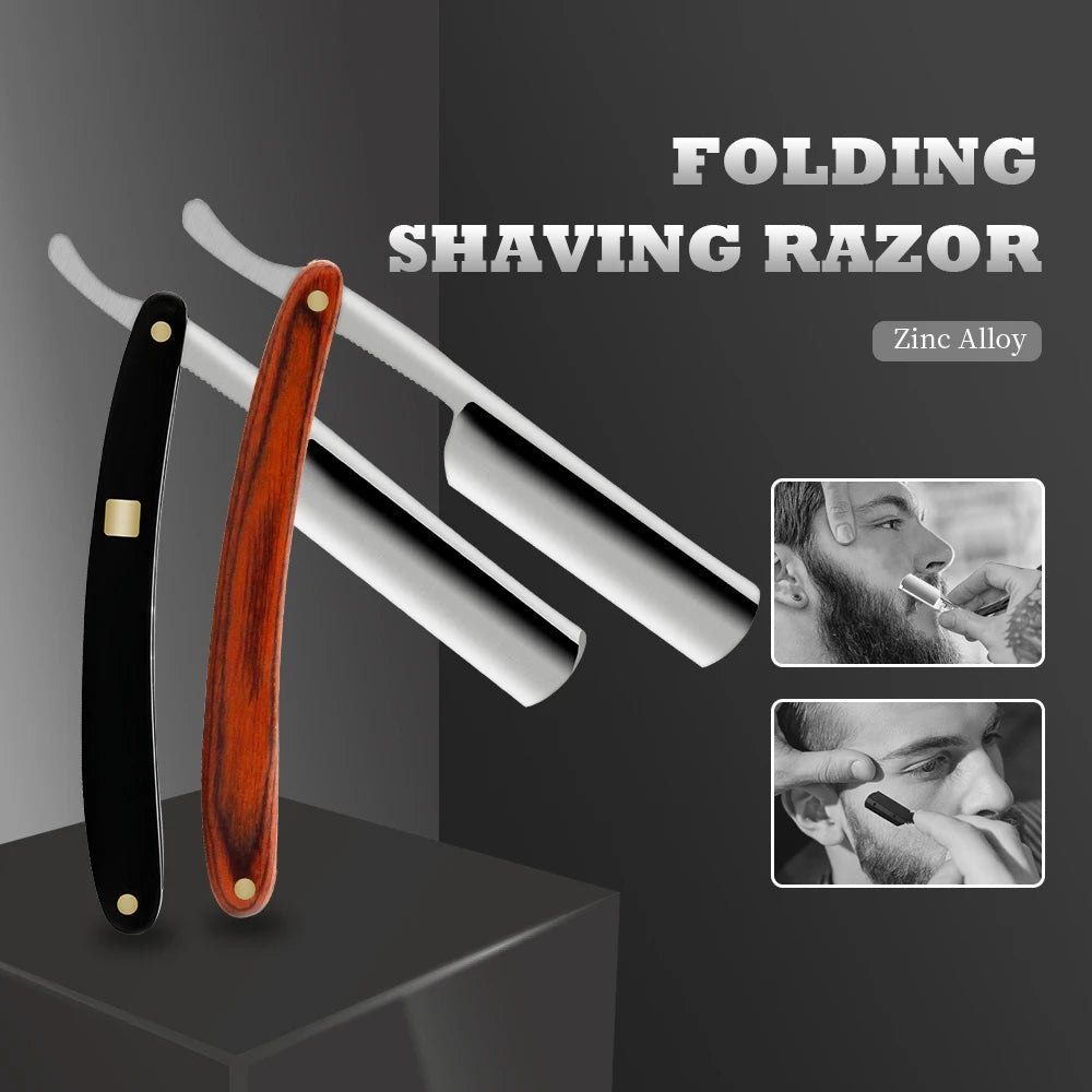 CestoMen High Quality Japan Steel Straight Foldable Barber Razor