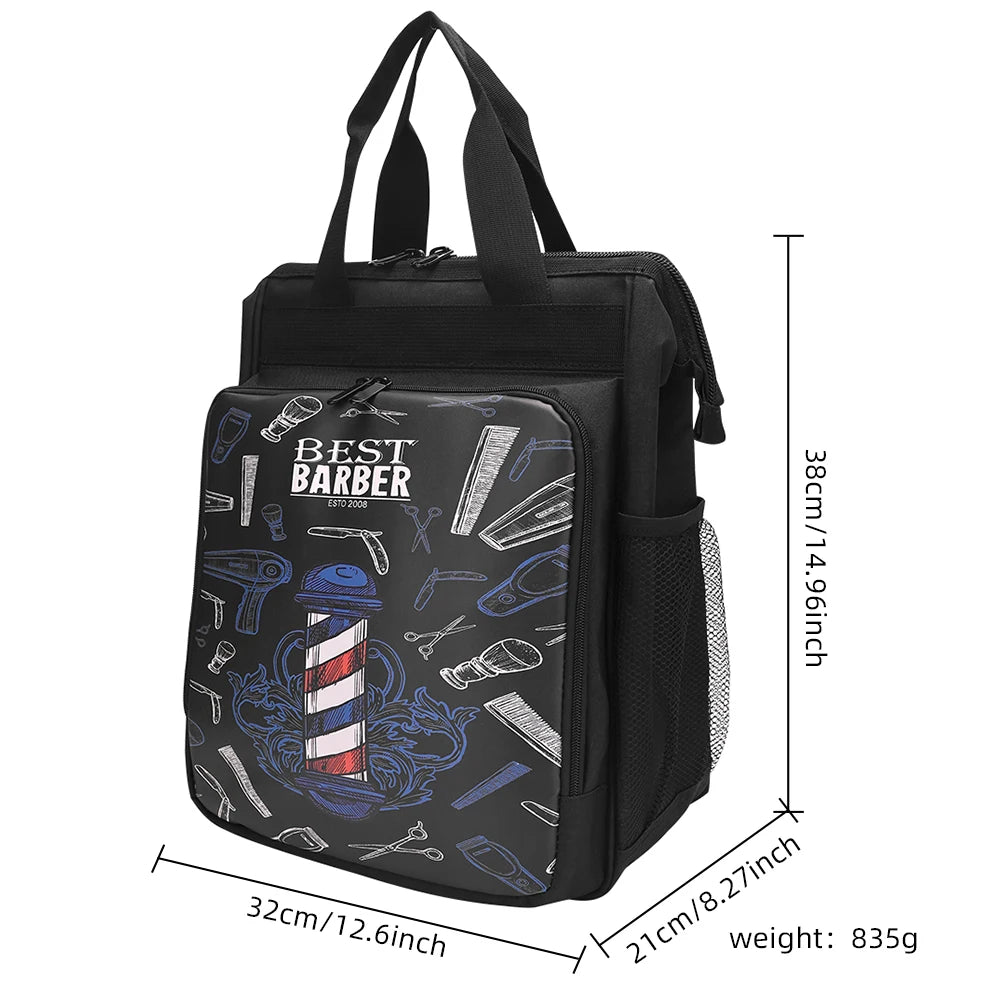 Portable High-capacity Waterproof Barber Hairstyling Storage Backpack