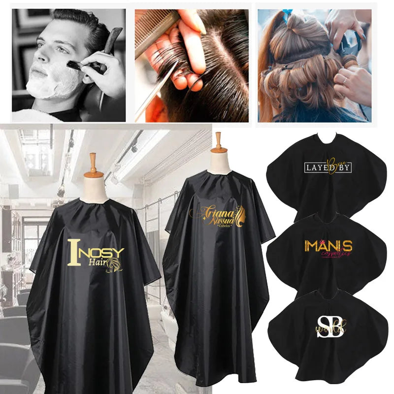 3PCS: Hair Salon Waterproof Custom Logo Apron Cape