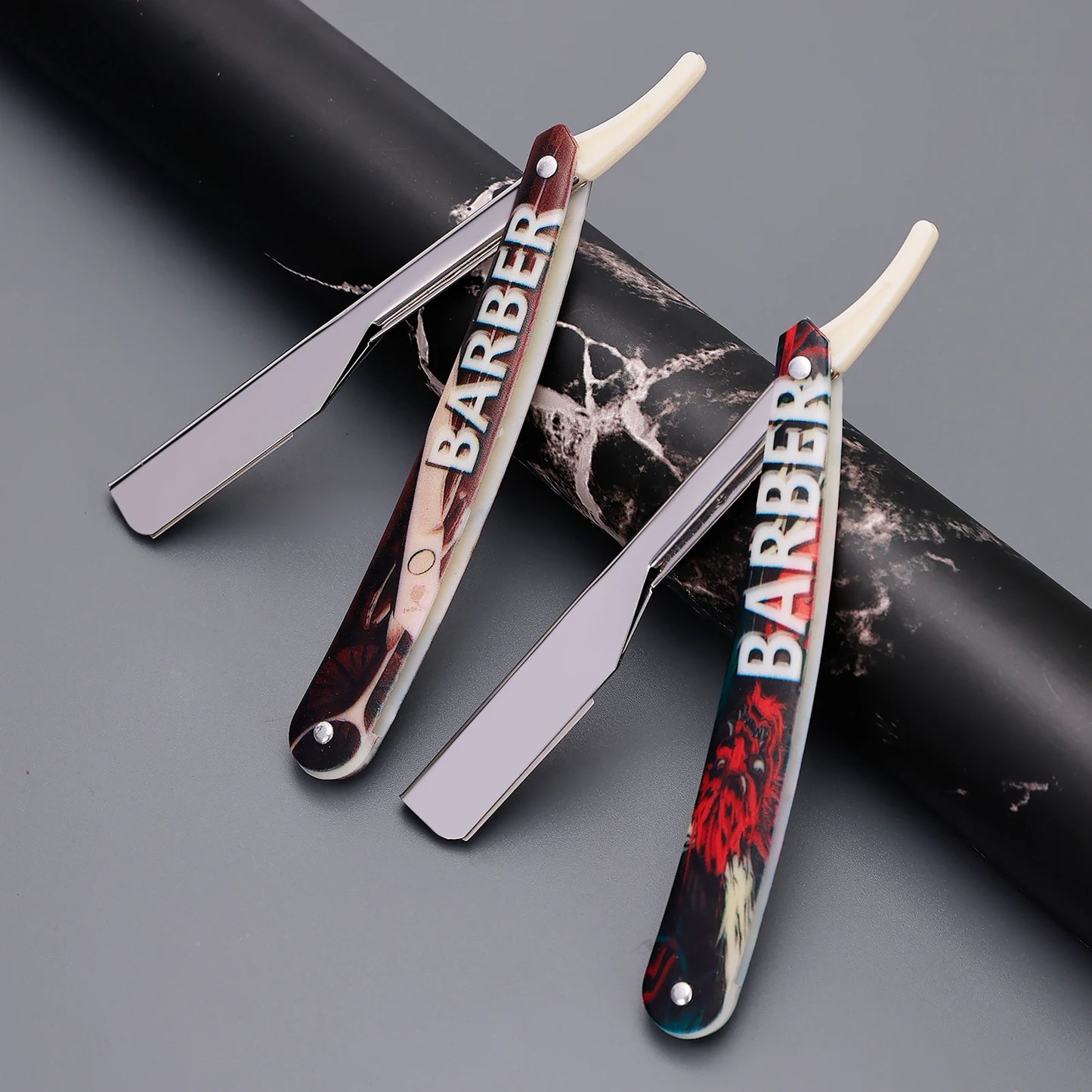 New Salon Manual Straight Edge Rack Folding Razor