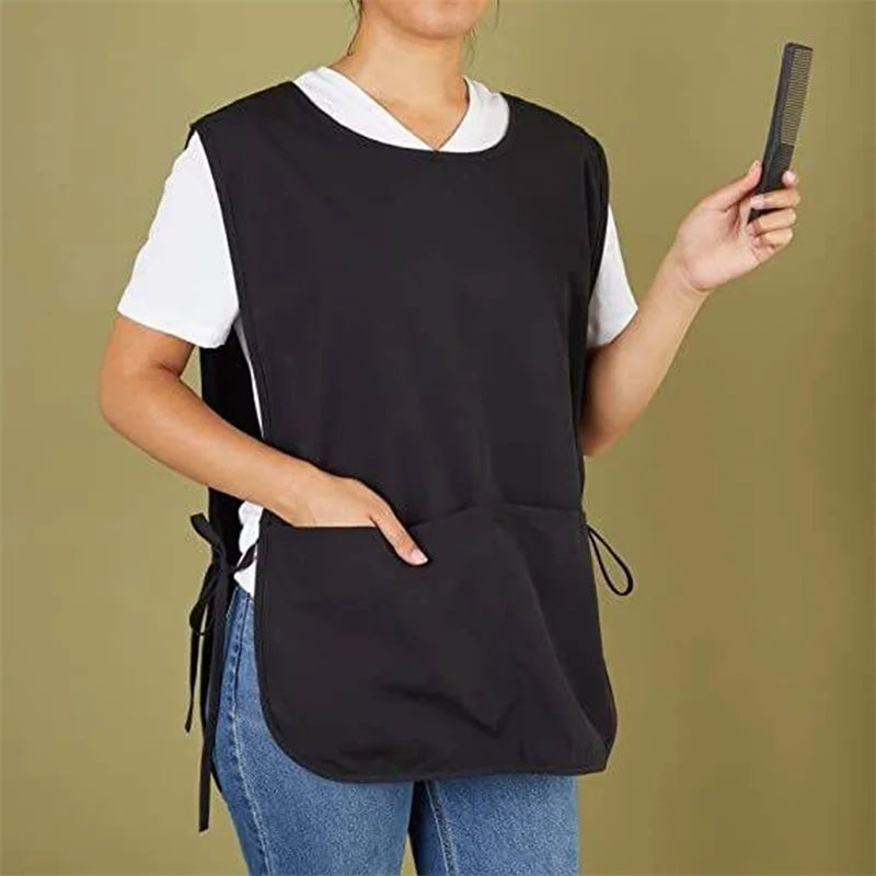 Black polyester Barber client Apron cape