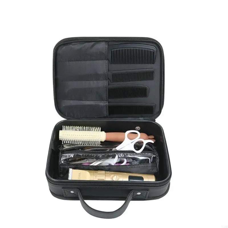 Black Multifunctional Travel Hair Salon Storage Case T4MB