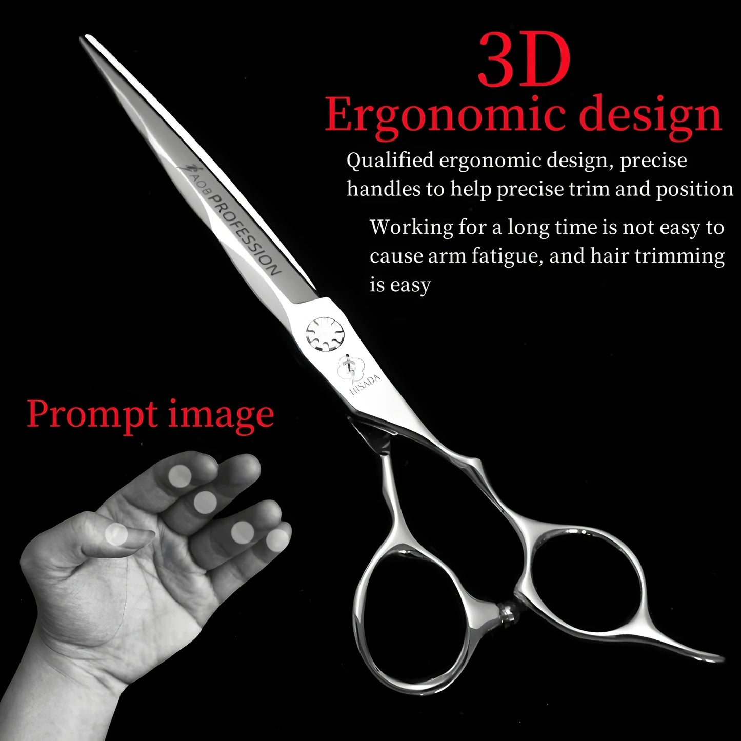 HISADA 6/6.5/7 inch Stainless Steel Professional Hairdressing Scissors