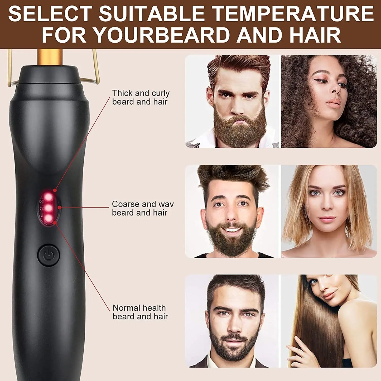 Portable Electric Heat Pressing Flat iron Comb