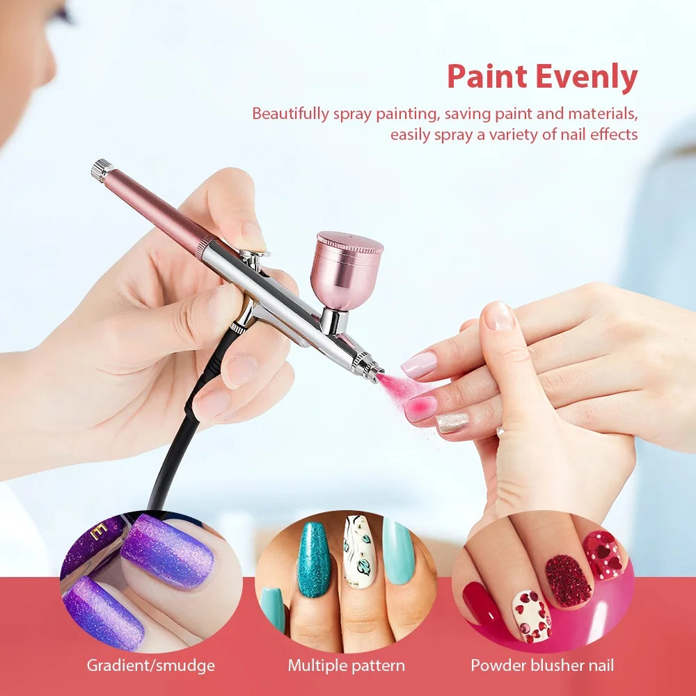 Portable 0.3mm Airbrush With 150cm Air Tube Painting Spray gun