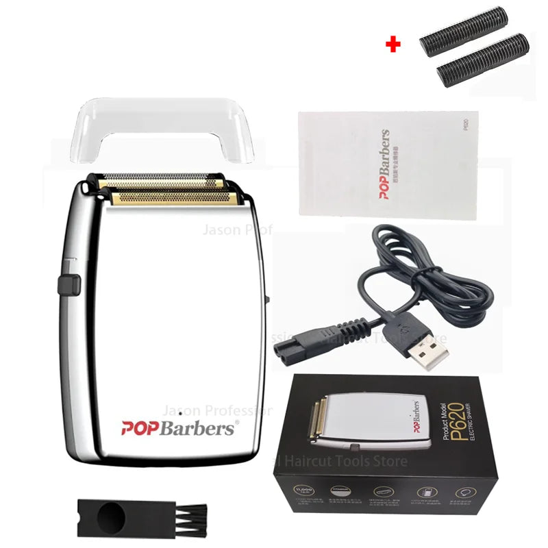 11000 RPM P620 Electric Men's USB Double Foil Shaver Hair Clipper