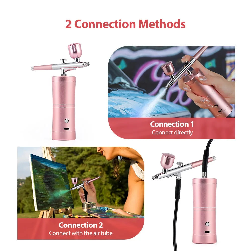 Portable 0.3mm Airbrush With 150cm Air Tube Painting Spray gun