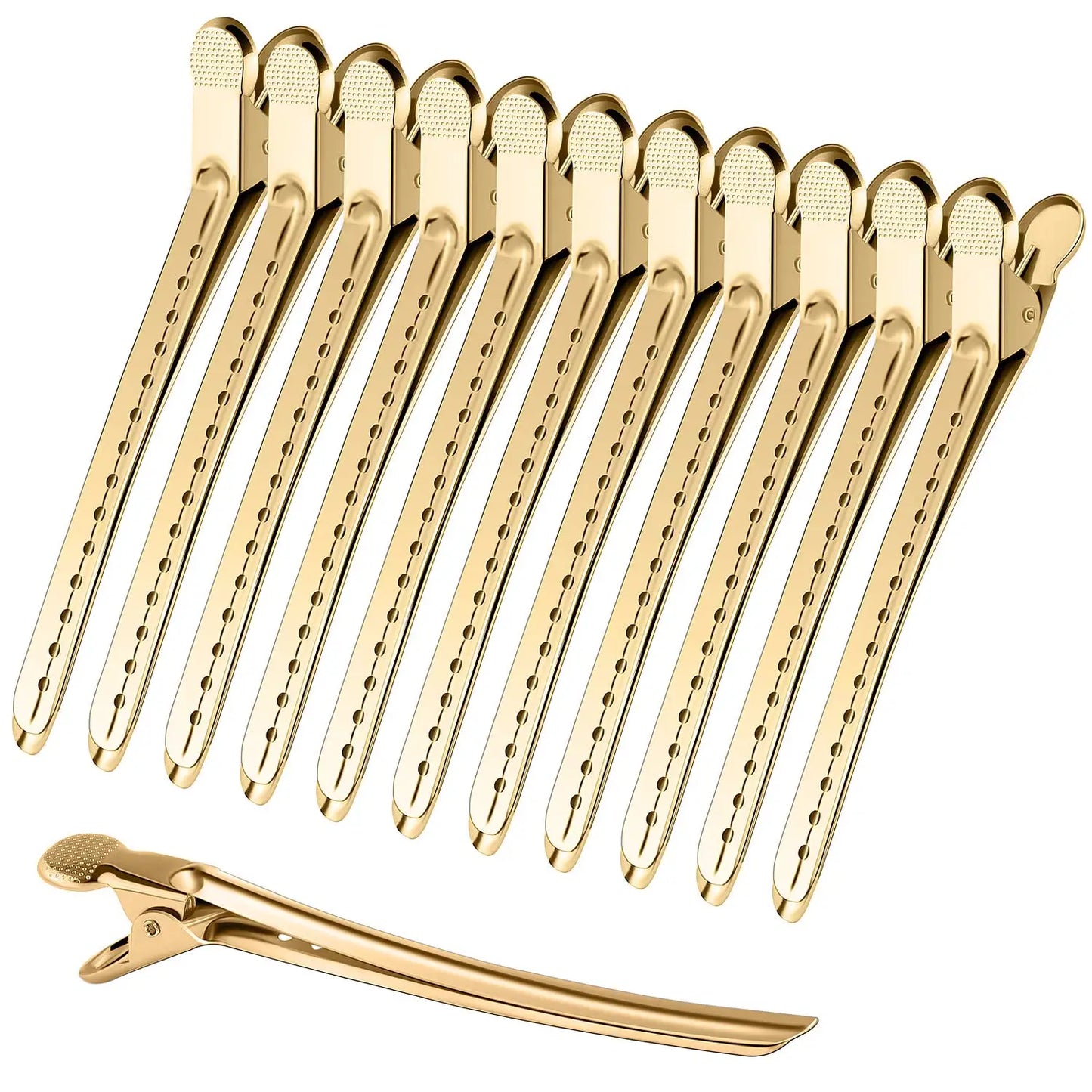 5-10Pcs: Hair Care Stainless Steel Sectioning Clamps