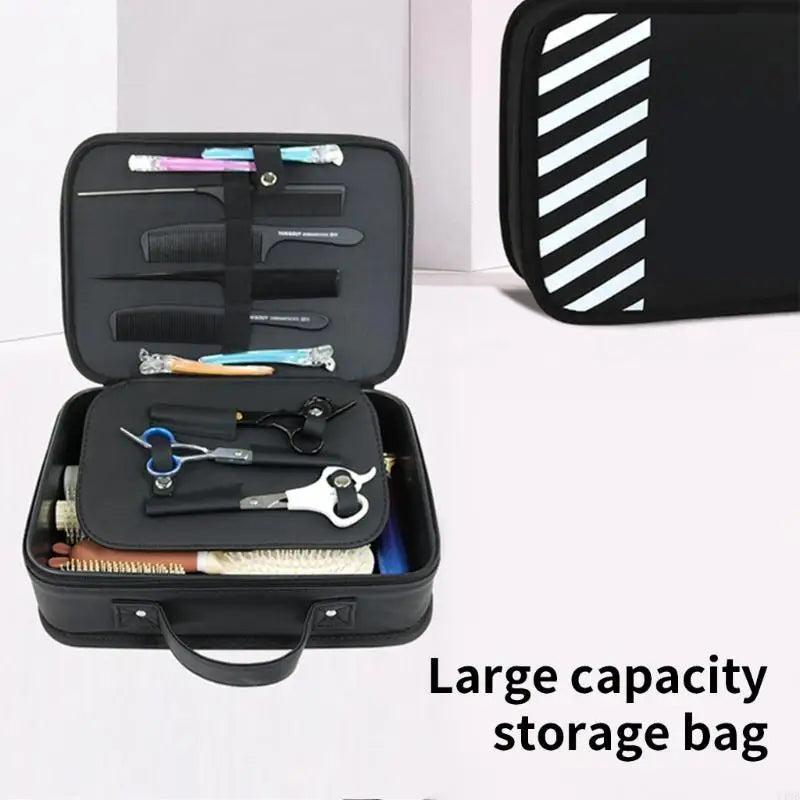 Black Multifunctional Travel Hair Salon Storage Case T4MB