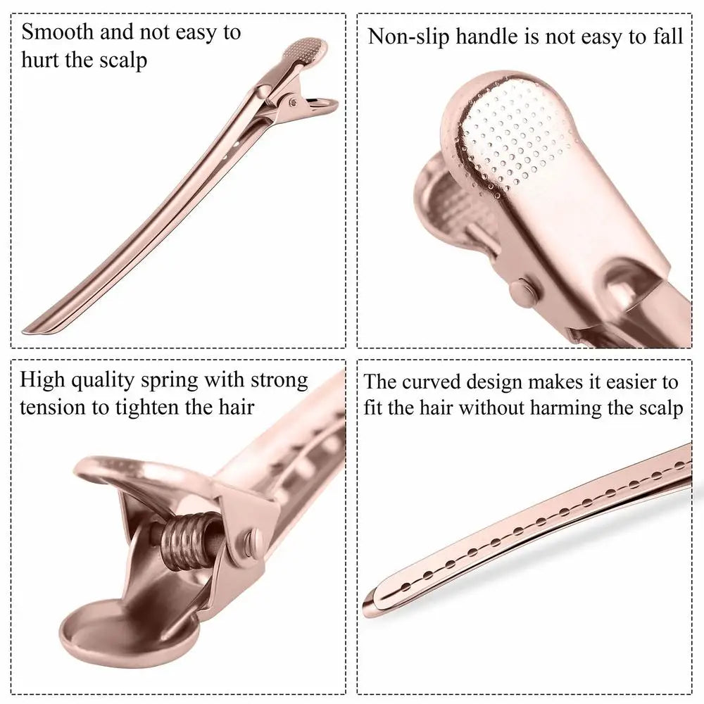 5-10Pcs: Hair Care Stainless Steel Sectioning Clamps