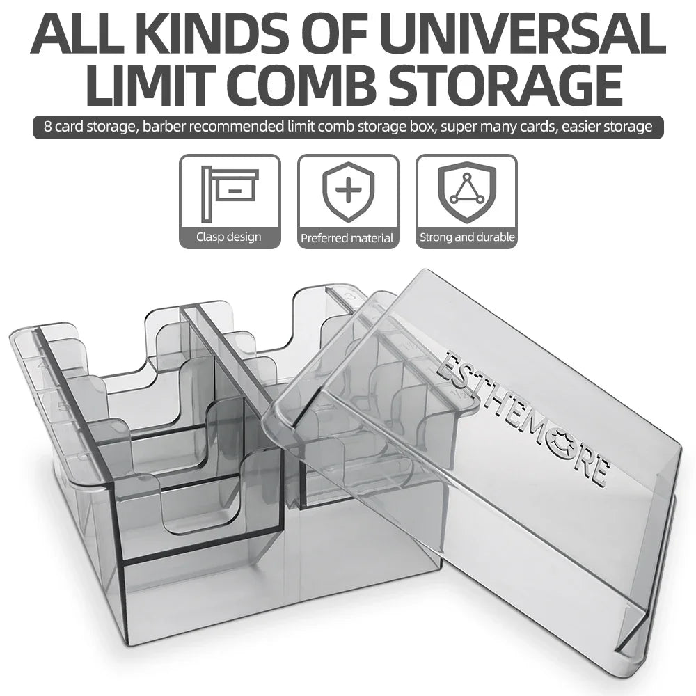New Salon Hair Clipper Limit Comb Storage Box