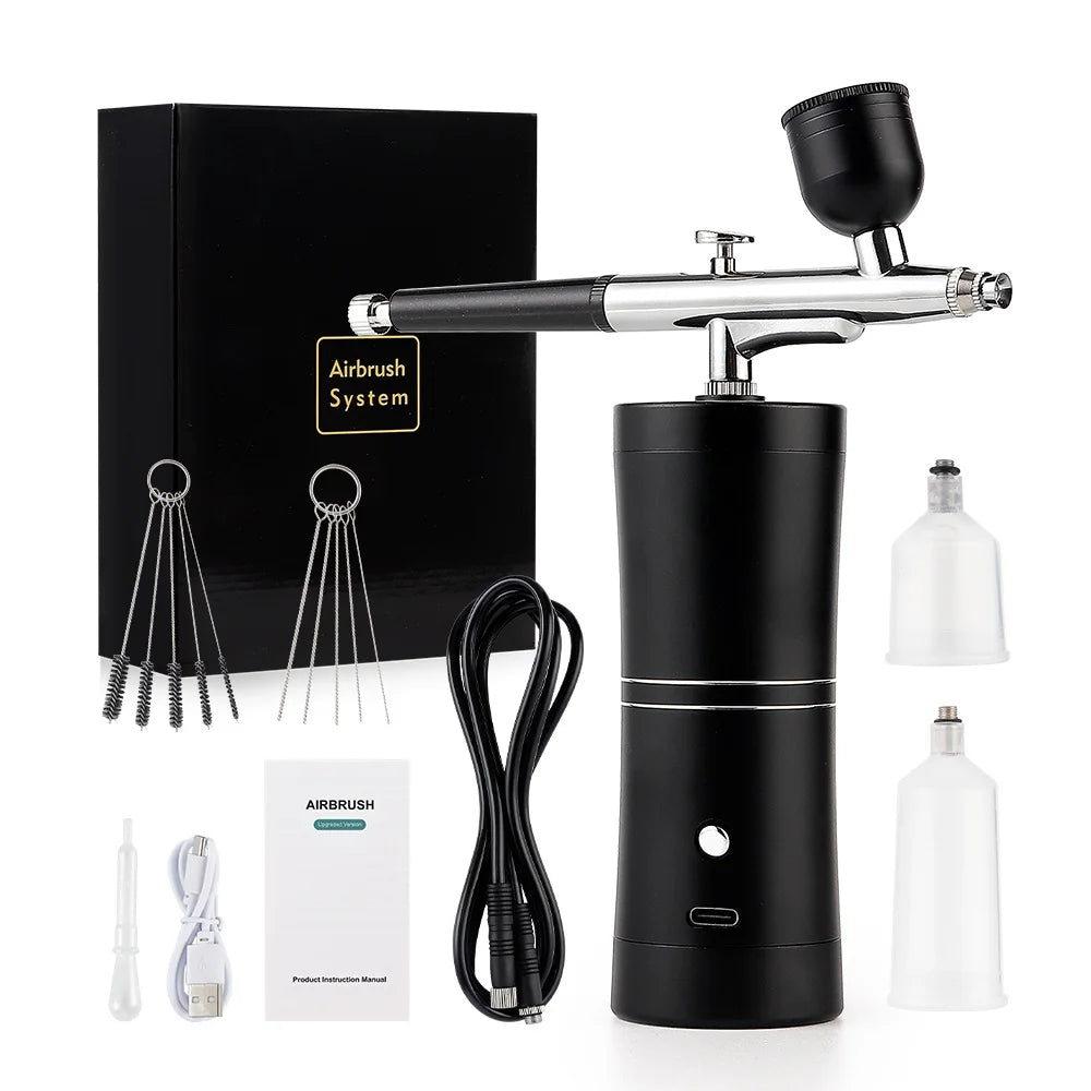 Portable 0.3mm Airbrush With 150cm Air Tube Painting Spray gun