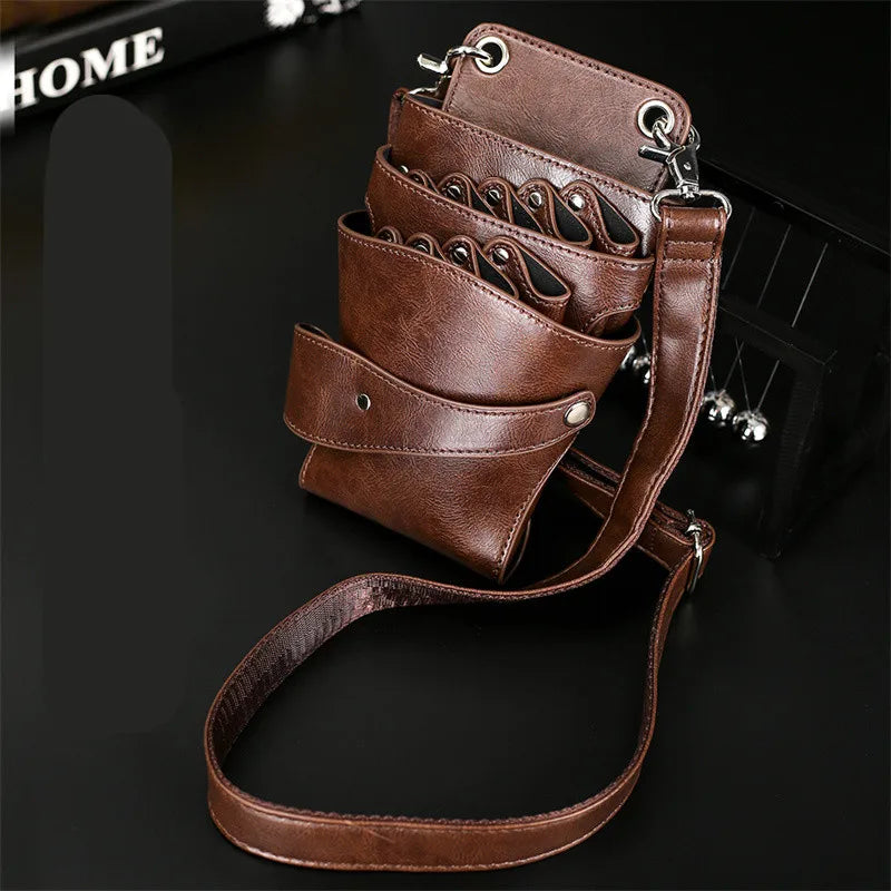 8 Pocket Khaki Hairdressing Holster Pouch Belt