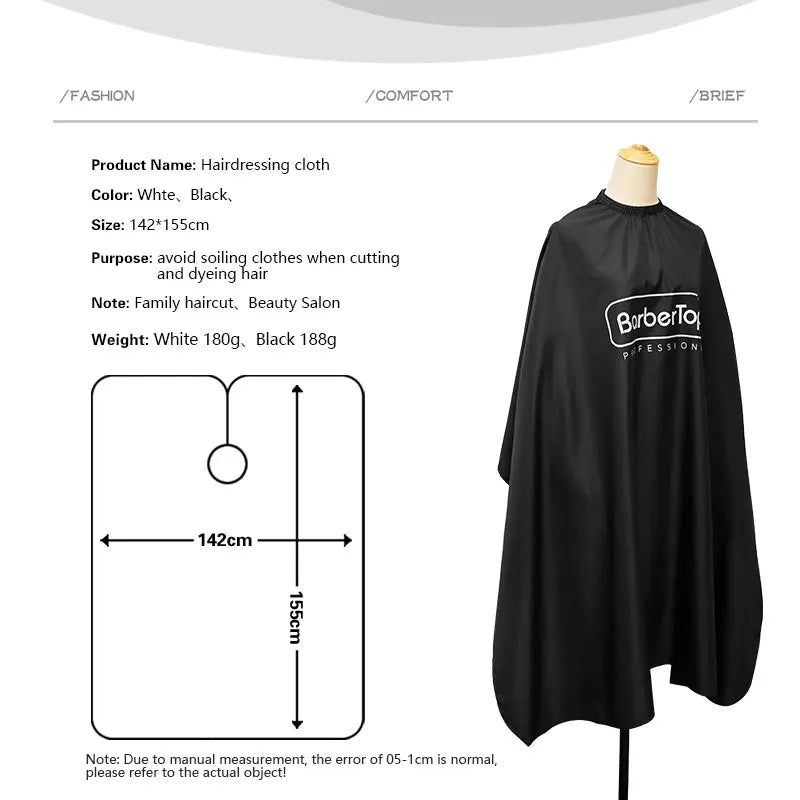 New Waterproof Polyester Cloth Antistatic Hairstyling Gown
