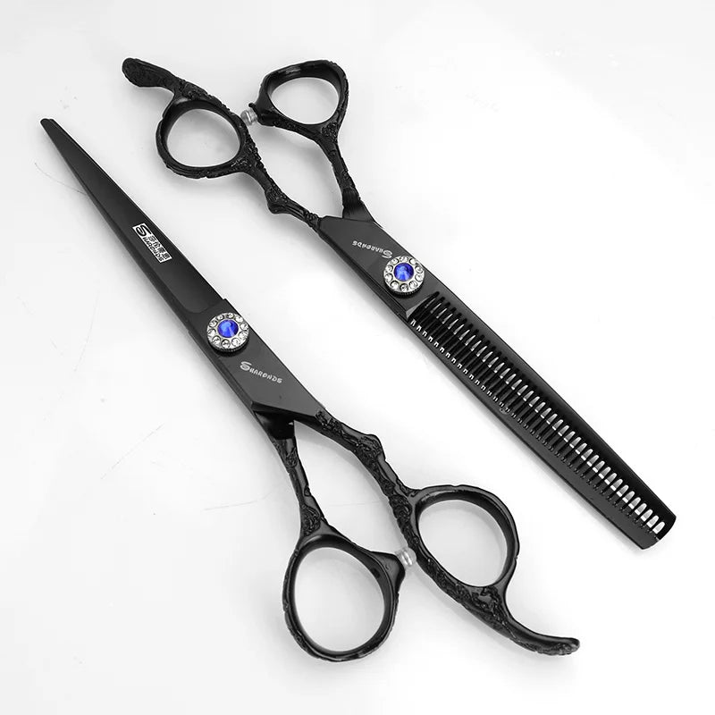 Stainless Steel 6/6.5/7 inch 440C Barber Shears Salon Scissors Set