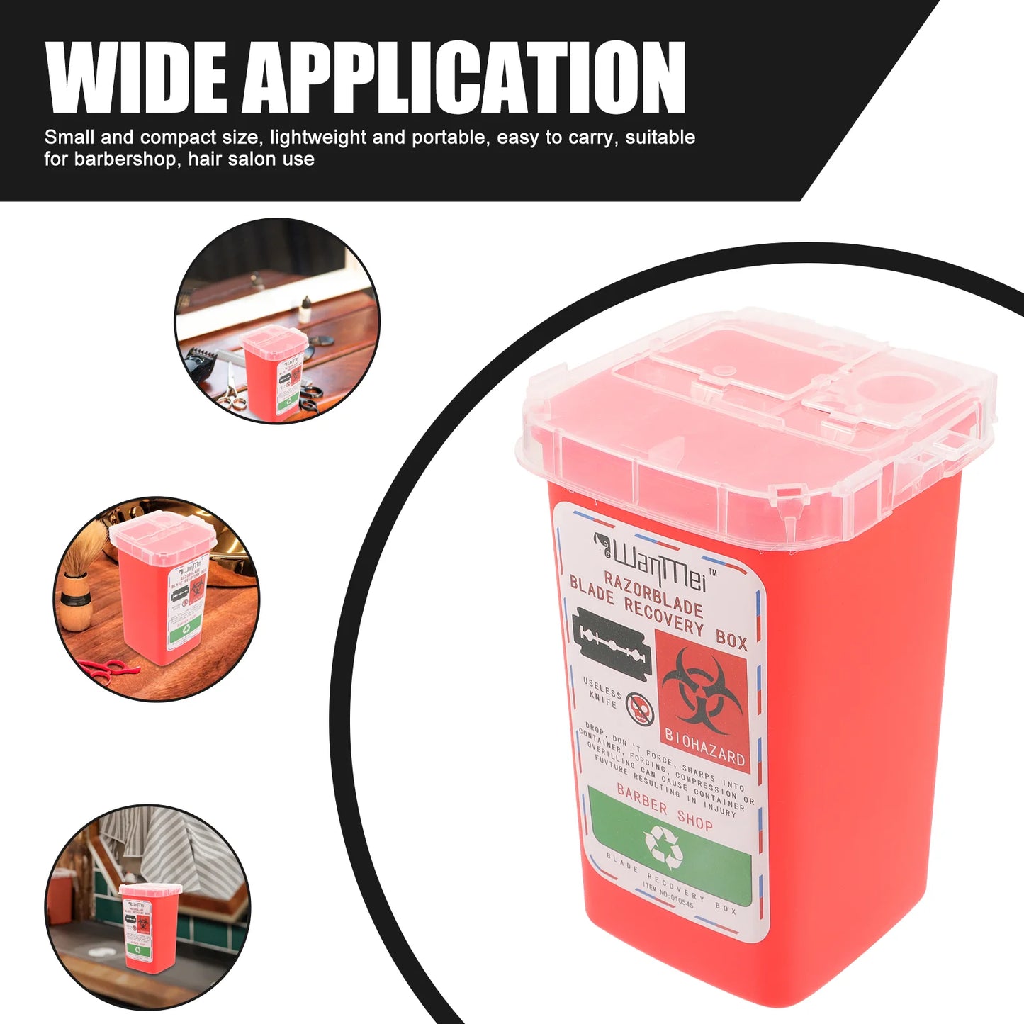 Red Blade Disposal Case Shaving Container