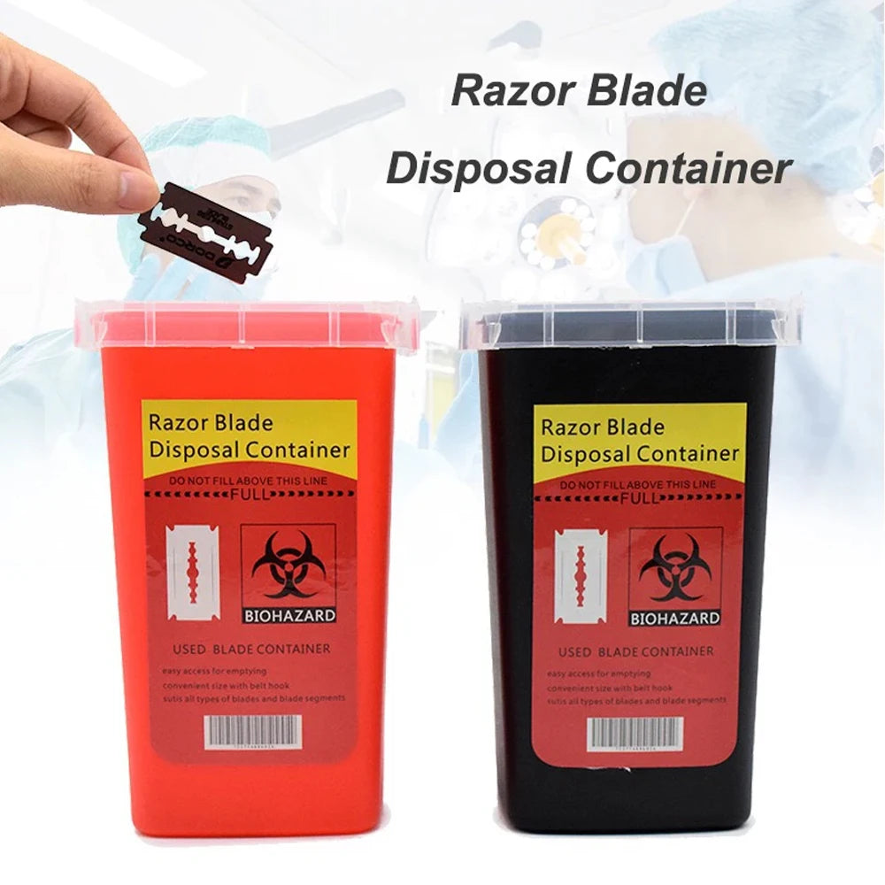 Salon Blades Recycling Box Barber Razor Blade Disposal Storage Box
