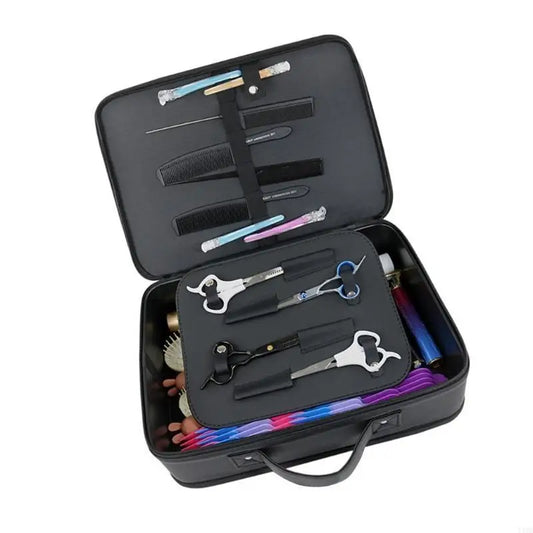 Black Multifunctional Travel Hair Salon Storage Case T4MB