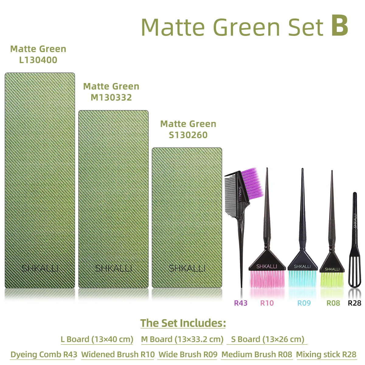 SHKALLI Carbon Fiber Balayage Board ,Brush and,Hair Dye Tool Kit