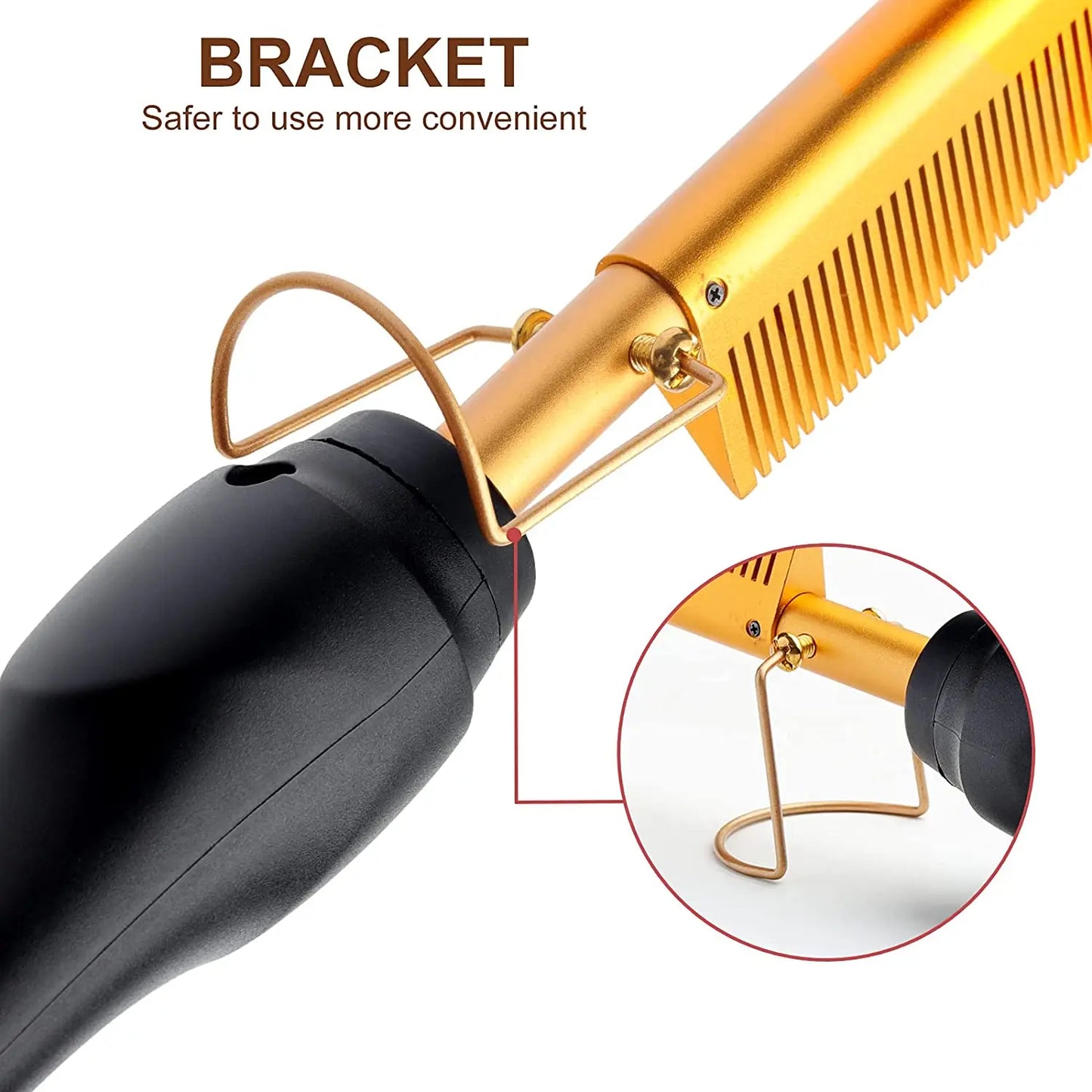 Portable Electric Heat Pressing Flat iron Comb